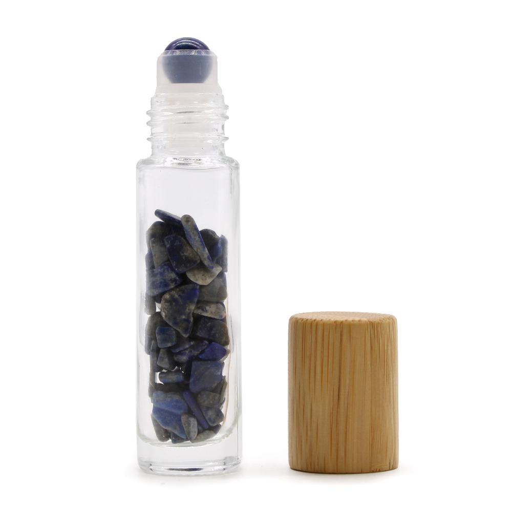 ancient wisdom 10x Gemstone Essential Oil Roller Bottle - Sodalite - Wooden Cap