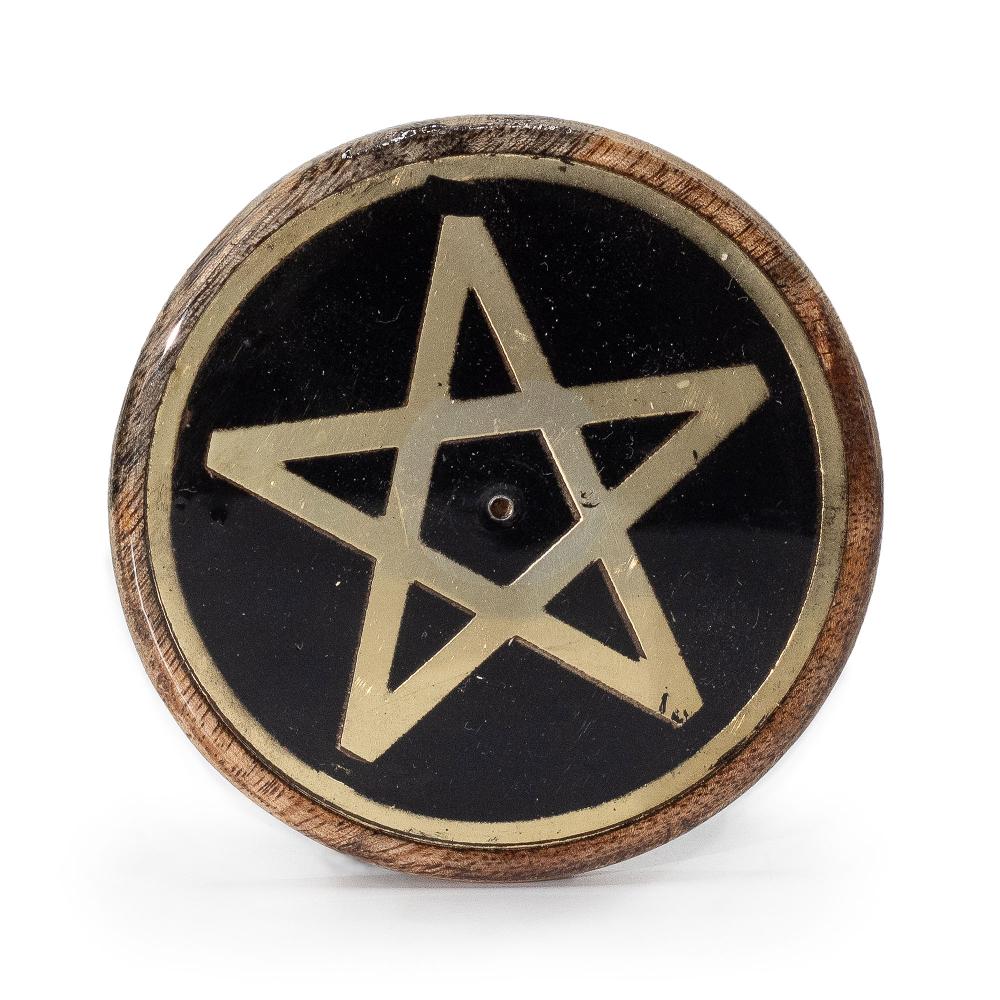 ancient wisdom 10x Gold & Black on Mango Wood - Pentagon