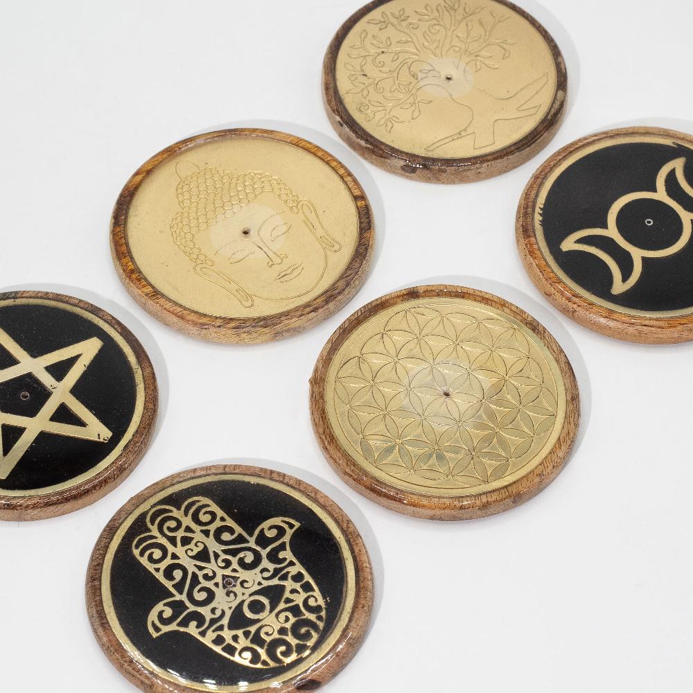 Ancient Wisdom 10x Gold & Black On Mango Wood - Triple Moon