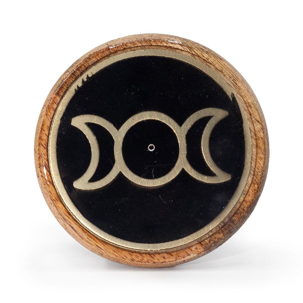ancient wisdom 10x Gold & Black on Mango Wood - Triple Moon