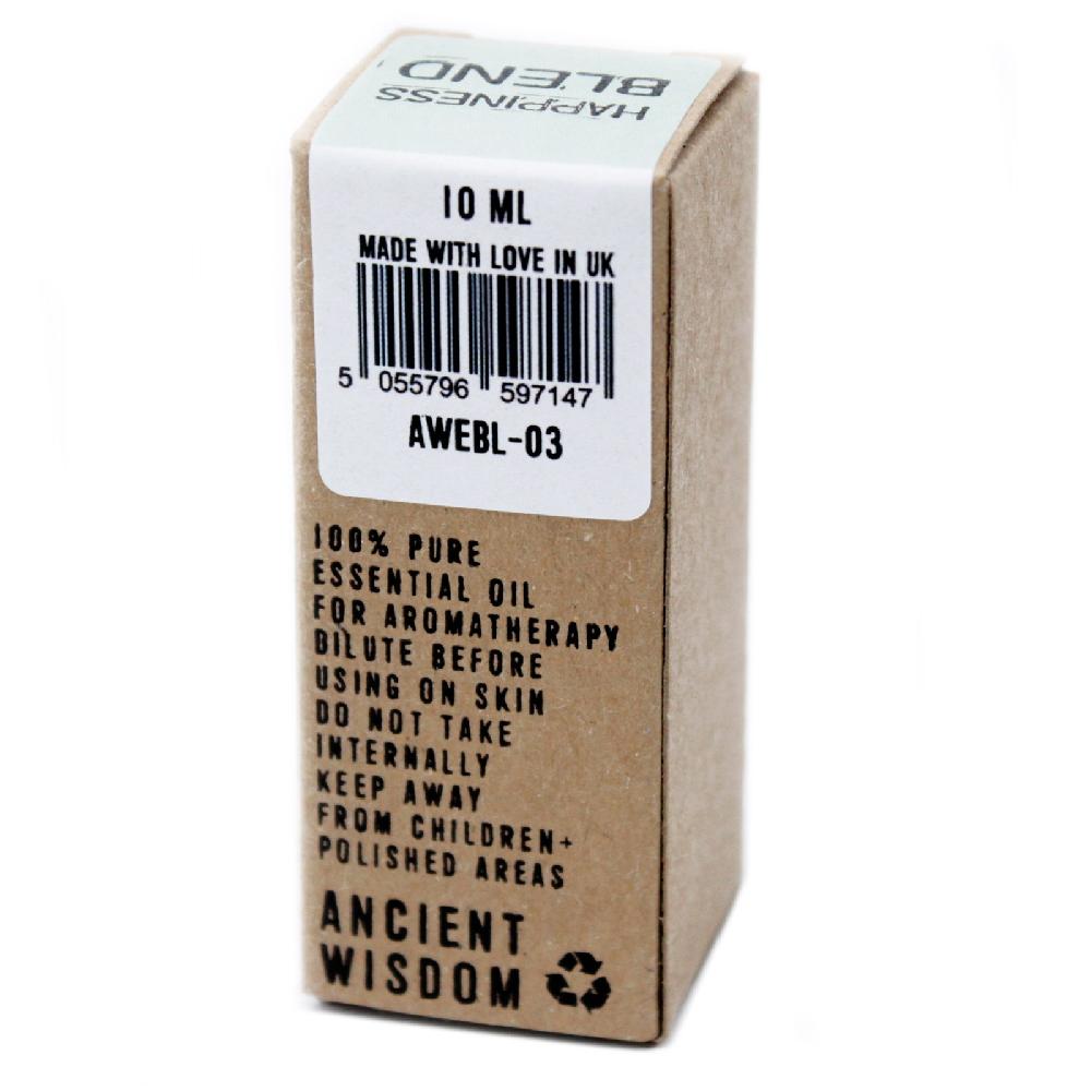 Ancient Wisdom 10x Happiness Essential Oil Blend - Boxed - 10ml