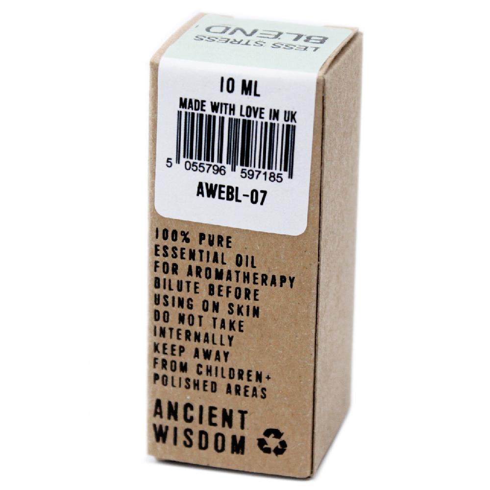 Ancient Wisdom 10x Less Stress Essential Oil Blend - Boxed - 10ml