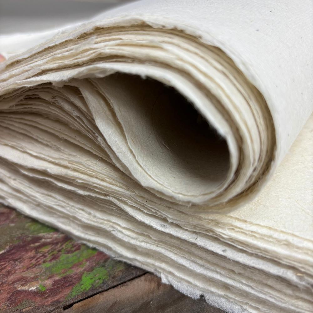 Ancient Wisdom 10x Lokta Craft / Wrapping Paper (510x76cm) - 5gms Plain Paper