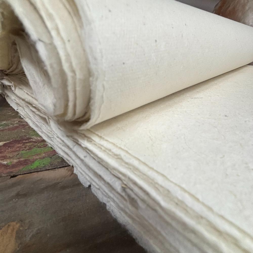 ancient wisdom 10x Lokta Craft / Wrapping Paper (510x76cm) - 5gms Plain Paper