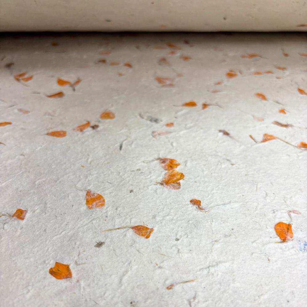 Ancient Wisdom 10x Lokta Craft / Wrapping Paper (510x76cm) - Marigold