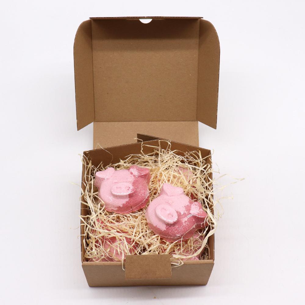Ancient Wisdom 10x Pig Bath Bomb 70g - Vanilla Cup Cake