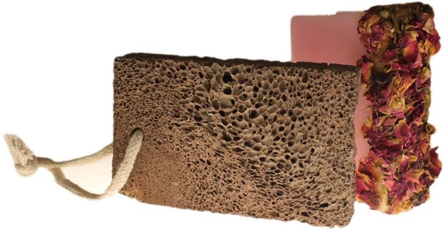 Ancient Wisdom 10x Volcanic Foot Stone -Square Soap Shape