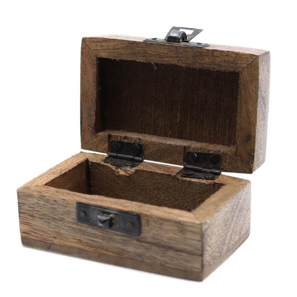 Ancient Wisdom 10x White Washed Wooden Box - 3x1.5 Pill Box Slavic Design