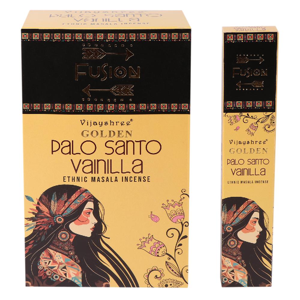 ancient wisdom 12x 15g Golden Fusion Incense Sticks - Palo Santo and Vanilla