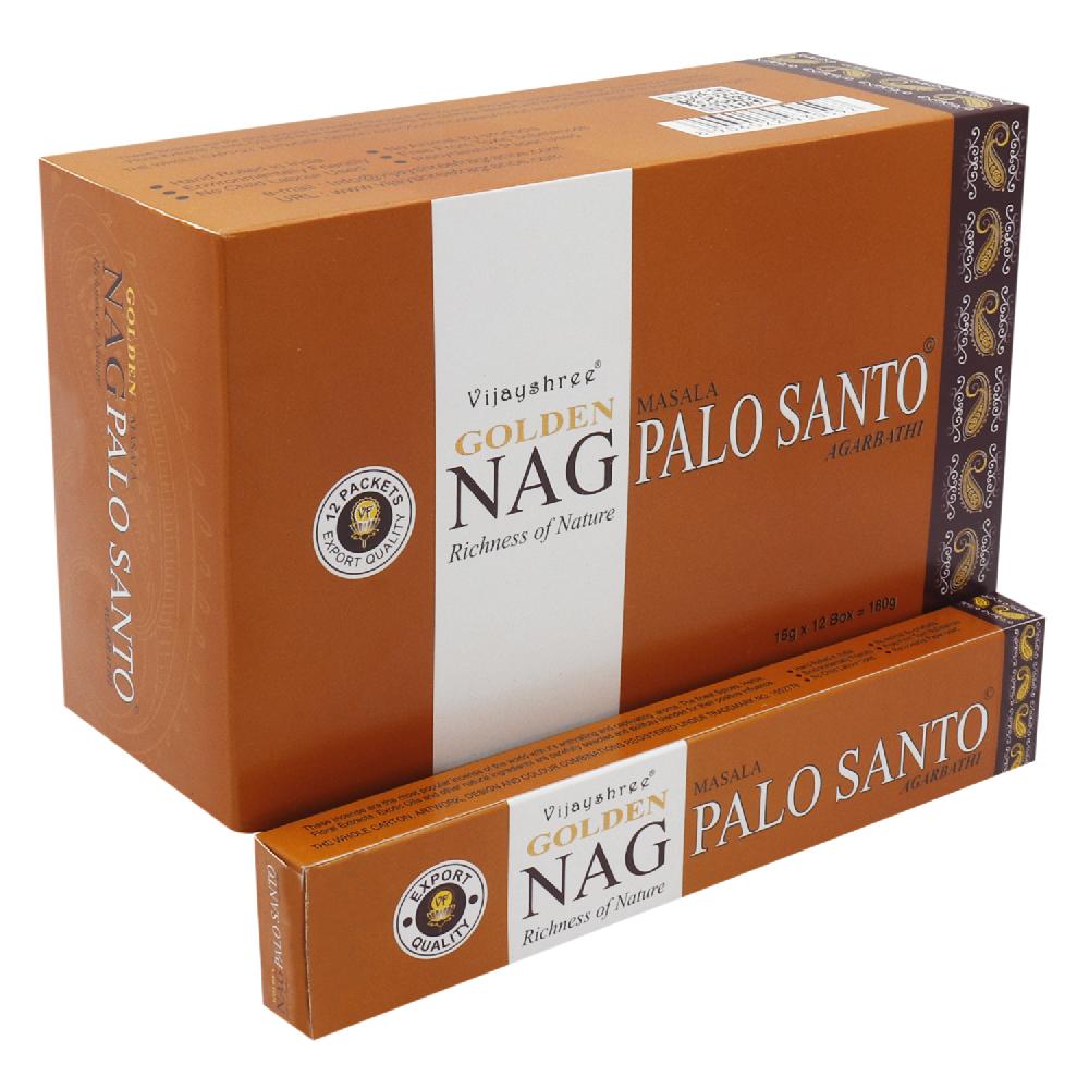 Ancient Wisdom 12x 15g Golden Nag - Palo Santo Incense