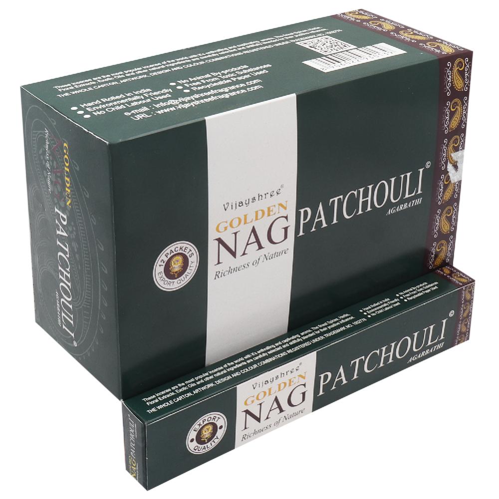 Ancient Wisdom 12x 15g Golden Nag - Patchouli Incense