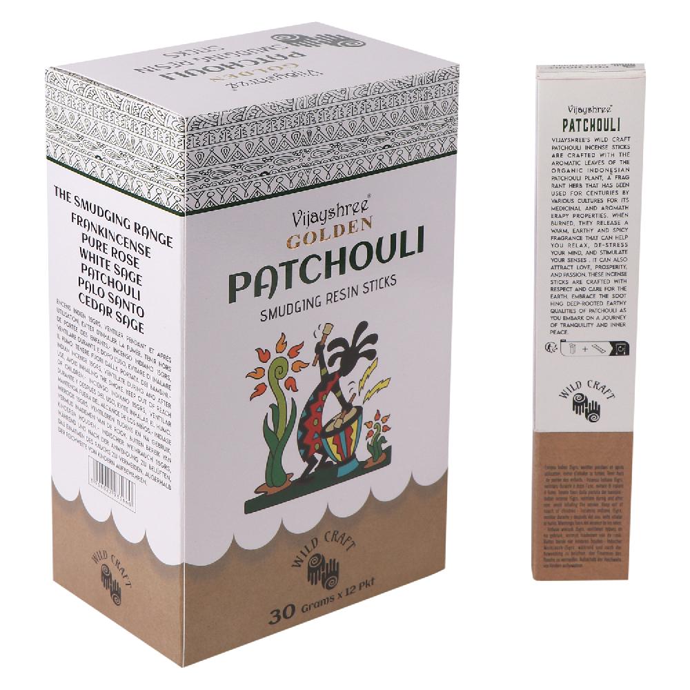 ancient wisdom 12x 30g Golden Patchouli Smudging Resin Sticks