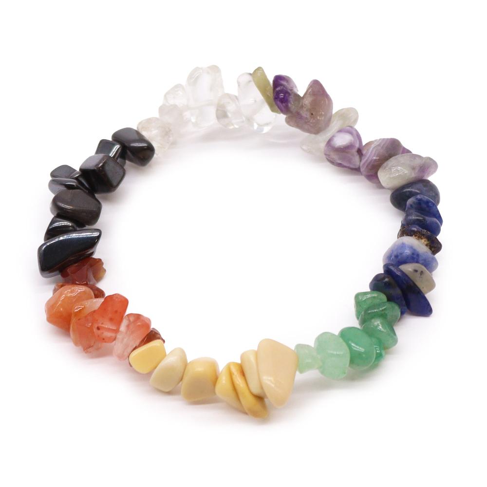 ancient wisdom 12x Chipstone Bracelet - Chakra Stones