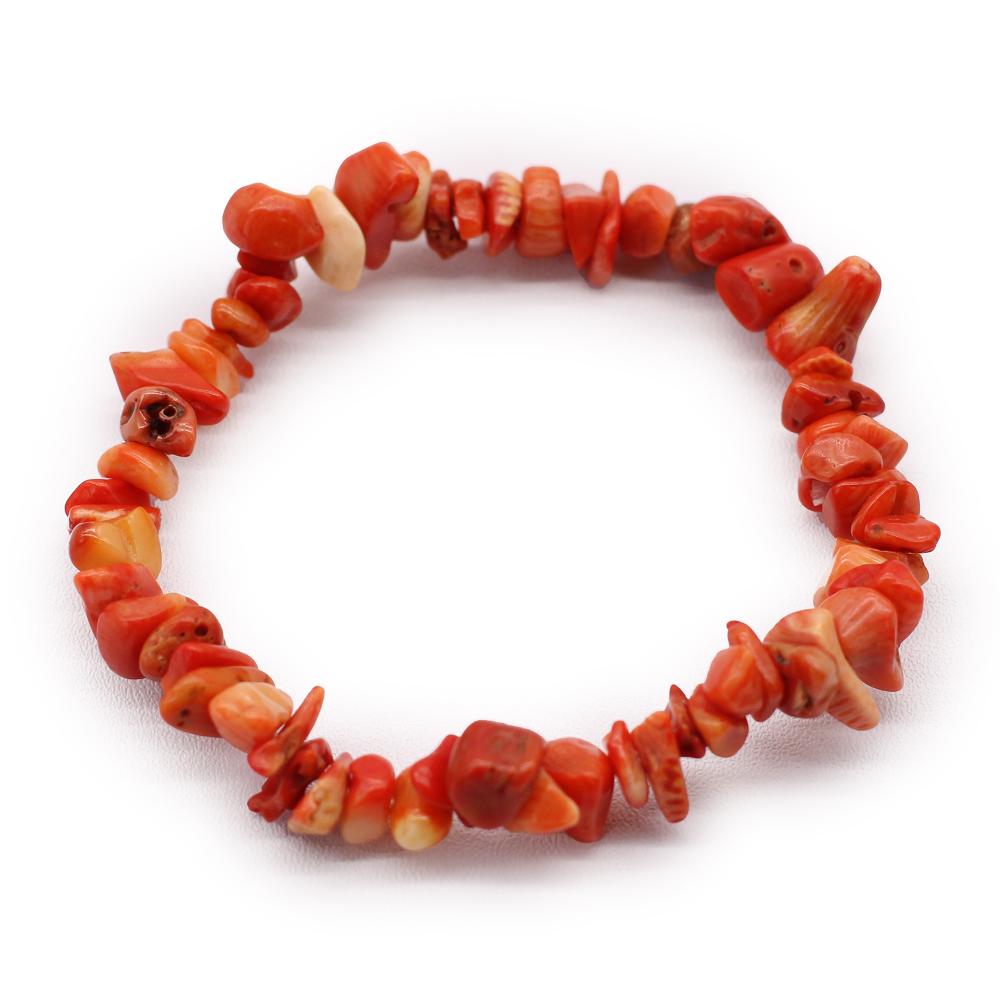 ancient wisdom 12x Chipstone Bracelet - Orange Jasper