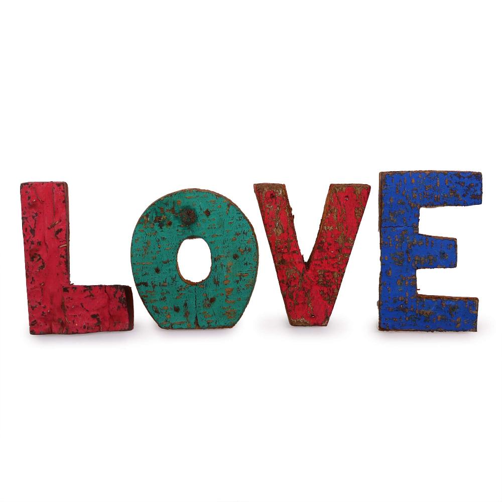 ancient wisdom 12x Colour Rustic Bark Letters - LOVE (4x3)