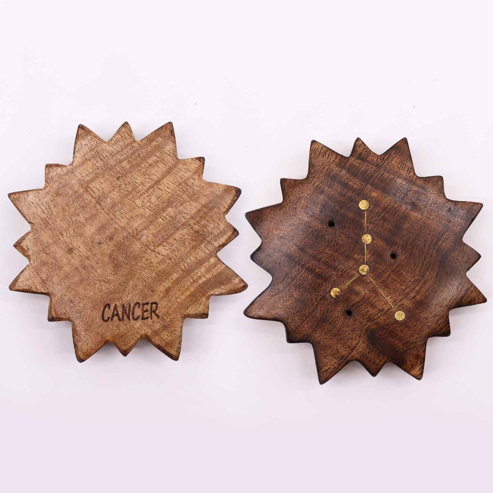 Ancient Wisdom 12x Engraved And Brass Zodiac Sign Incense Burners - Sun