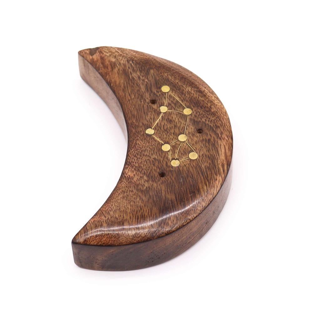 ancient wisdom 12x Engraved and Brass Zodiac Sign Incense Burners - Moon