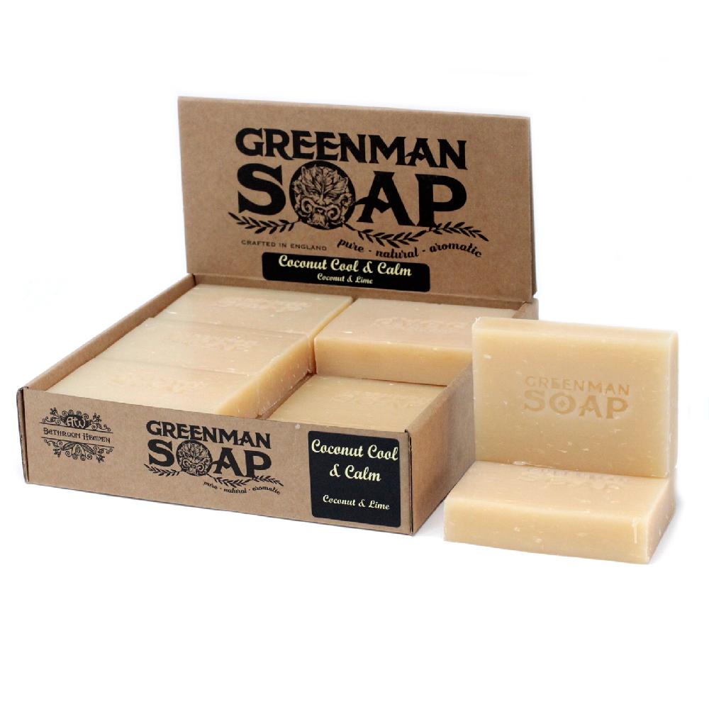 Ancient Wisdom 12x Greenman Soap 100g - Coconut Cool & Calm