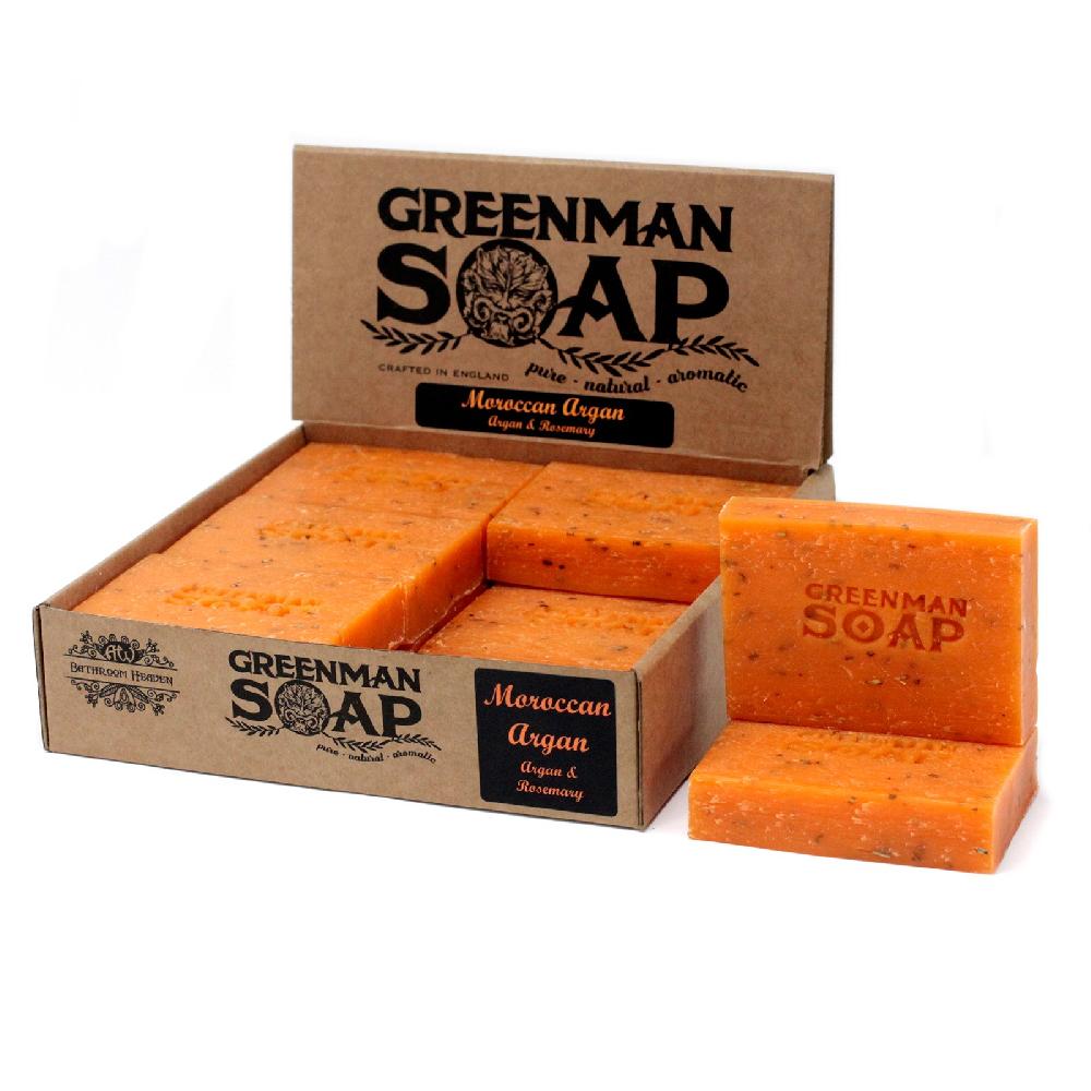 Ancient Wisdom 12x Greenman Soap 100g - Moroccan Argan