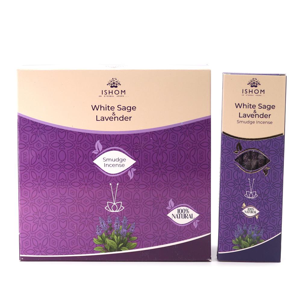 ancient wisdom 12x Ishom Smudge Incense - White Sage & Lavender