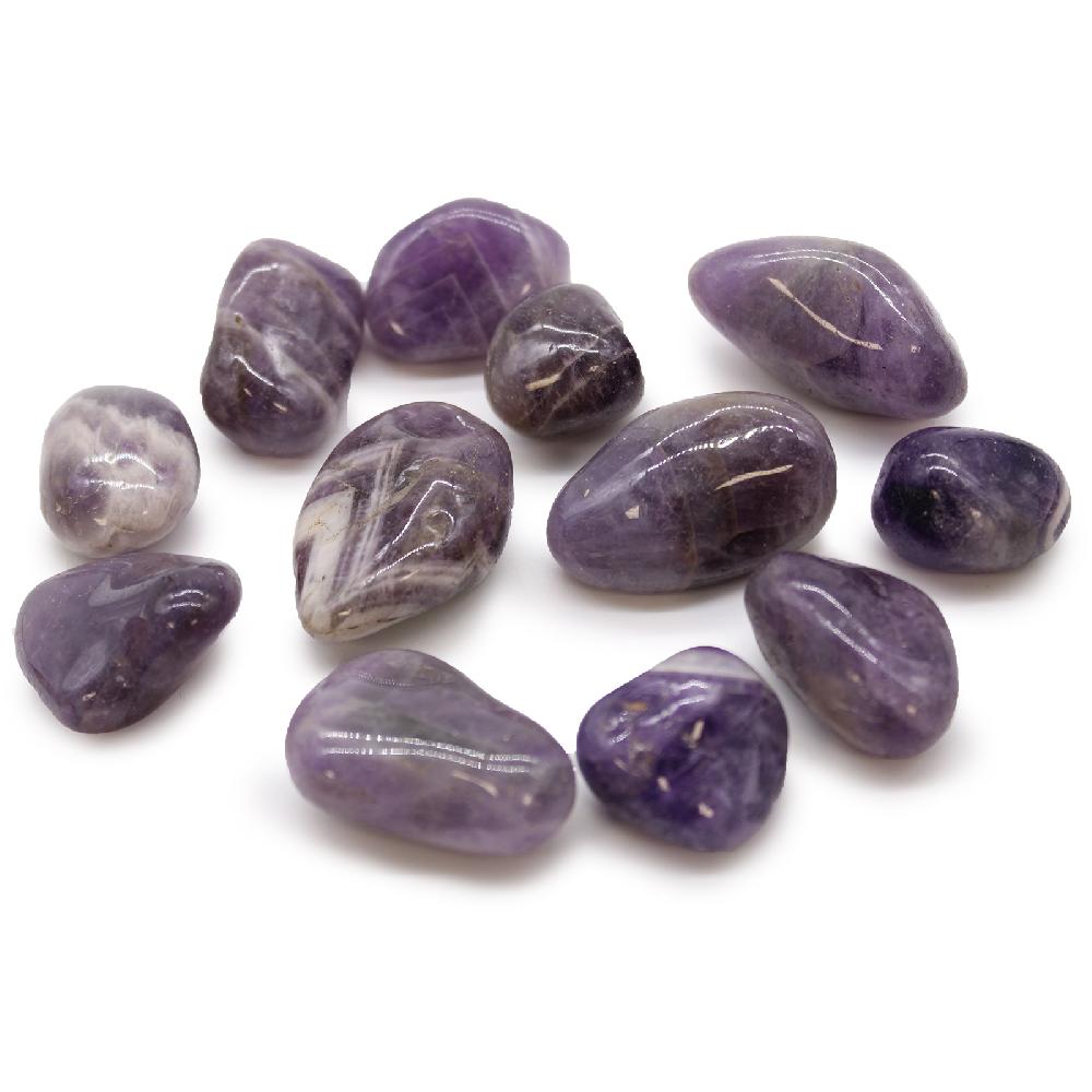ancient wisdom 12x Medium African Tumble Stone - Amethyst