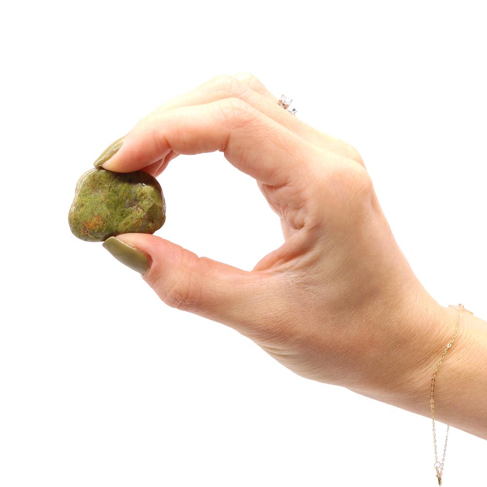 Ancient Wisdom 12x Medium African Tumble Stone - Epidote