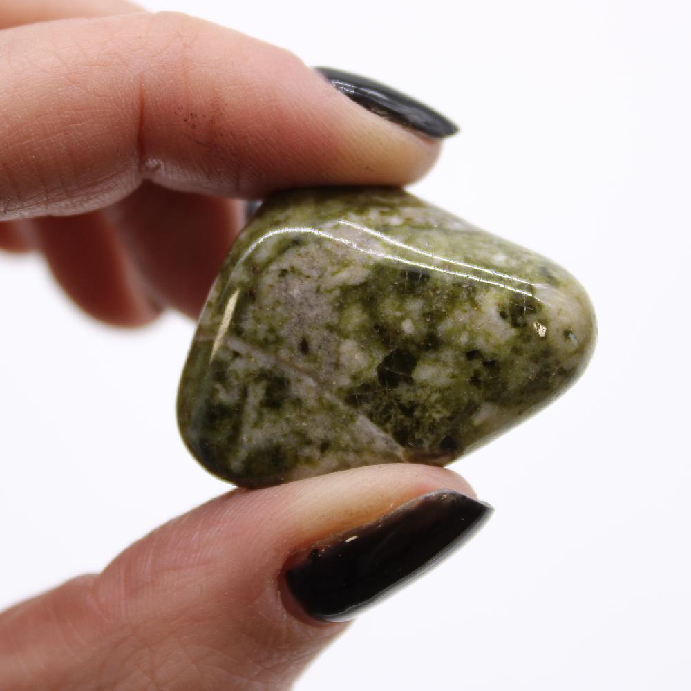 Ancient Wisdom 12x Medium African Tumble Stone - Epidote Snowflake