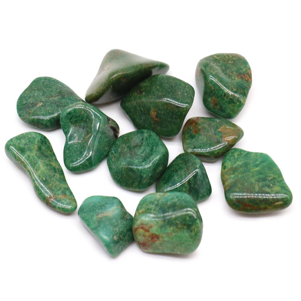 ancient wisdom 12x Medium African Tumble Stone - Green Quartz