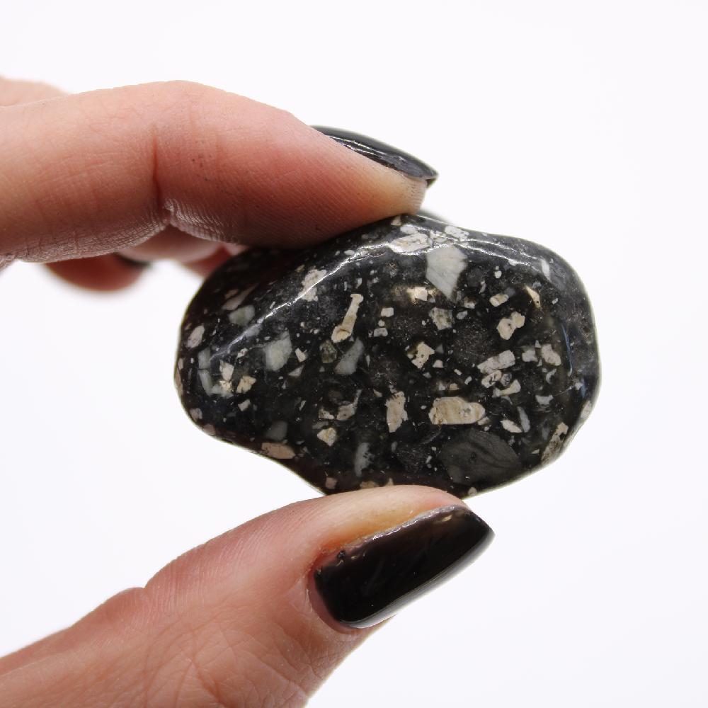 Ancient Wisdom 12x Medium African Tumble Stone - Guinea Fowl Medium
