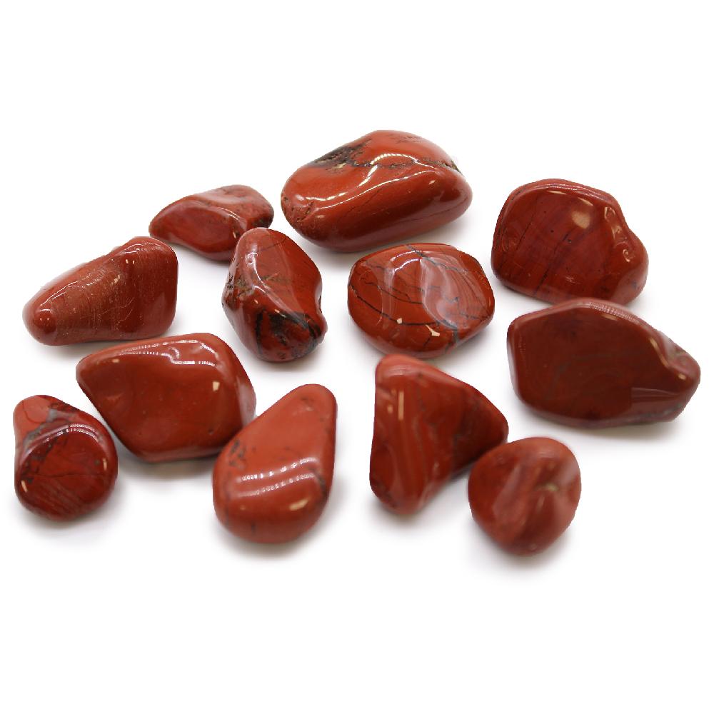 ancient wisdom 12x Medium African Tumble Stone - Jasper - Red