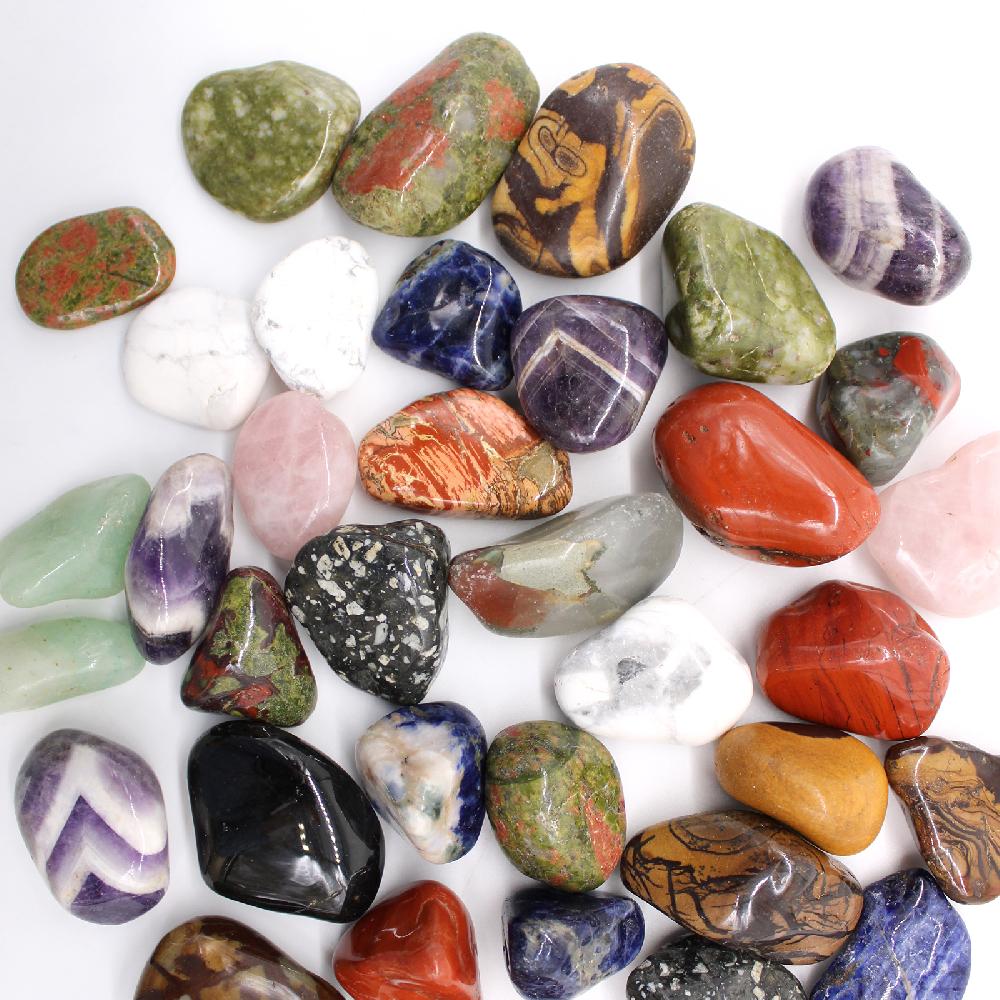 Ancient Wisdom 12x Medium African Tumble Stone - Light Jasper - Brecciated