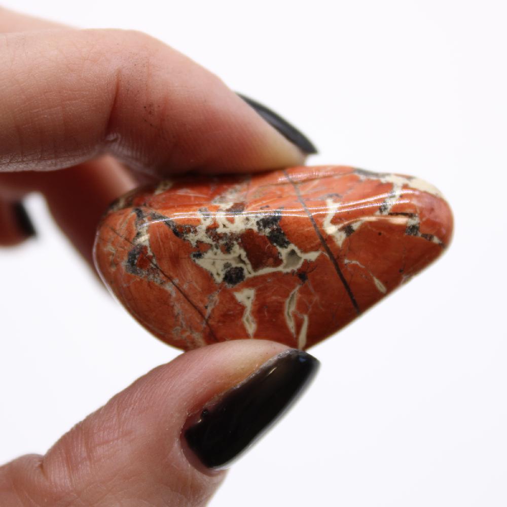 Ancient Wisdom 12x Medium African Tumble Stone - Light Jasper - Brecciated