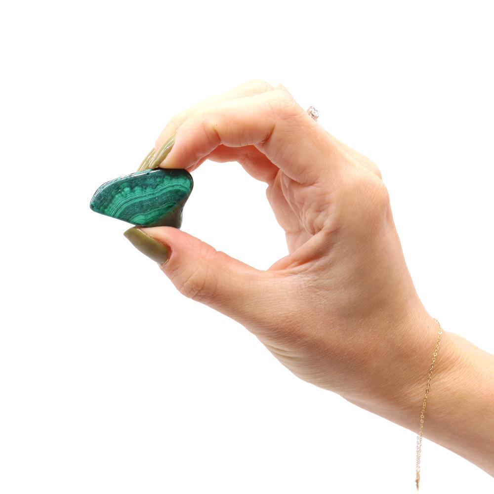 Ancient Wisdom 12x Medium African Tumble Stone - Malachite