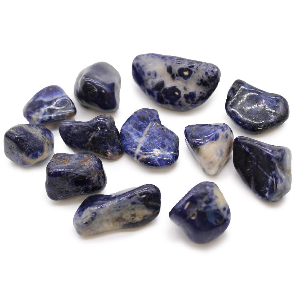 ancient wisdom 12x Medium African Tumble Stone - Sodalite - Pure Blue