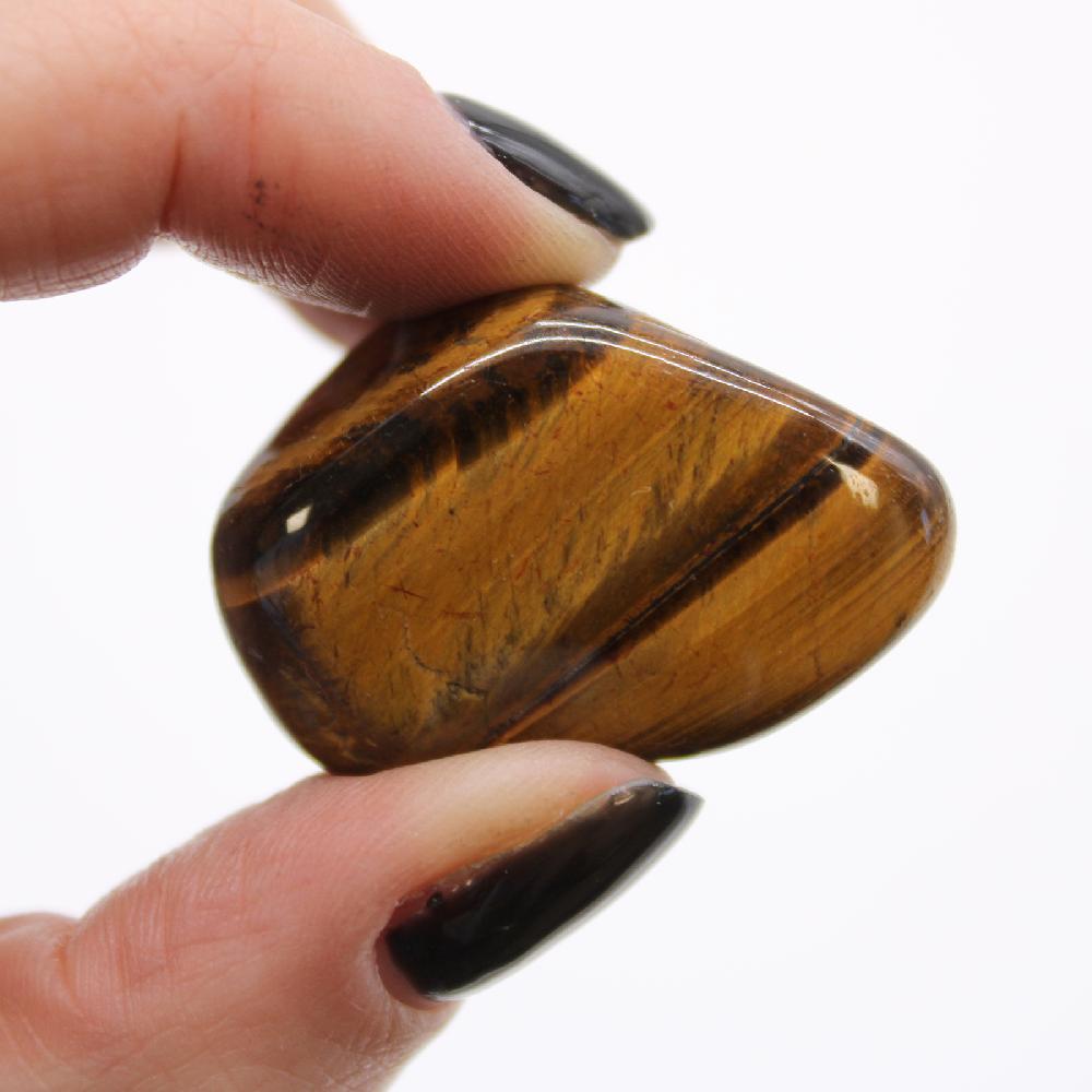 Ancient Wisdom 12x Medium African Tumble Stone - Tigers Eye - Golden