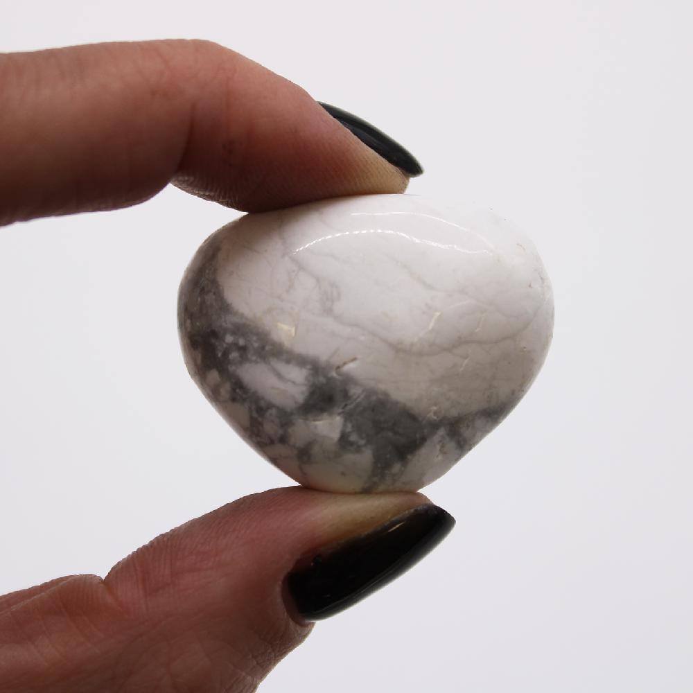 Ancient Wisdom 12x Medium African Tumble Stone - White Howlite - Magnesite