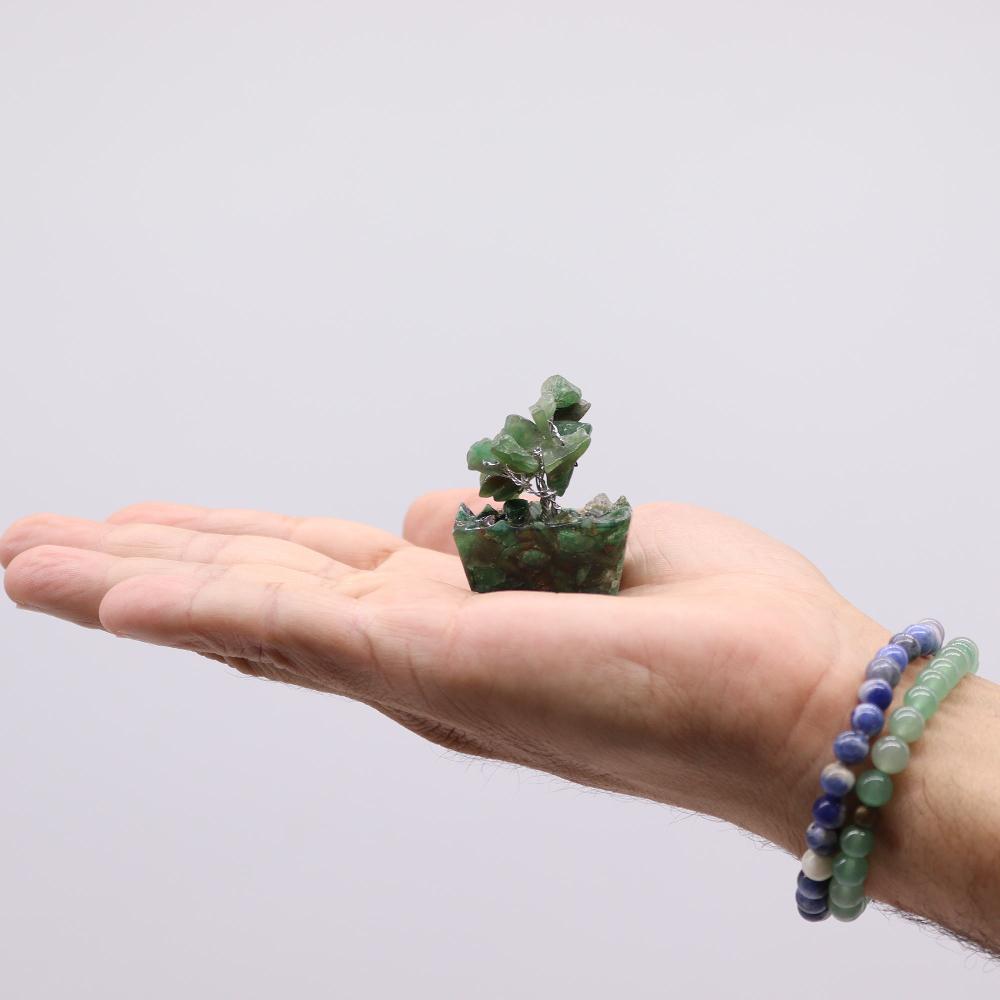 Ancient Wisdom 12x Mini Gemstone Trees On Orgonite Base - Assorted Mix (15 Stones)