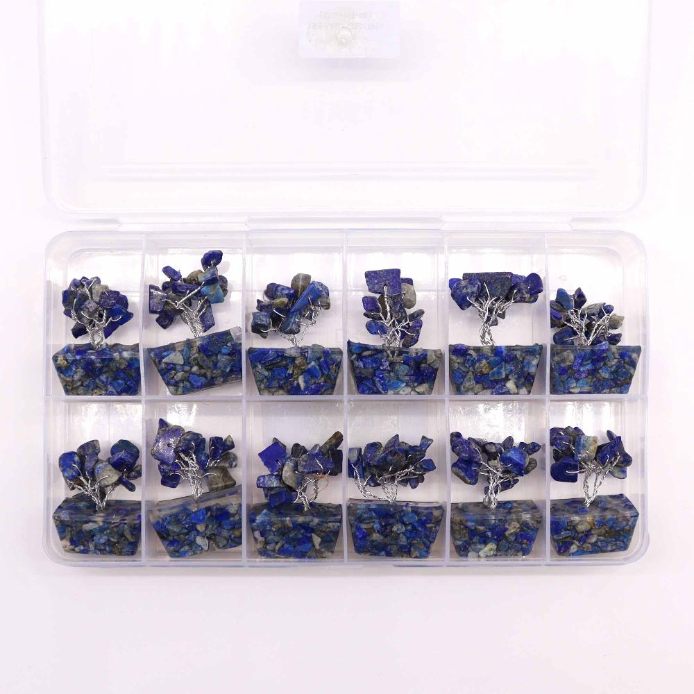 Ancient Wisdom 12x Mini Gemstone Trees On Orgonite Base - Sodalite (15 Stones)