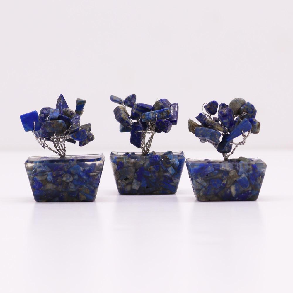 Ancient Wisdom 12x Mini Gemstone Trees On Orgonite Base - Sodalite (15 Stones)