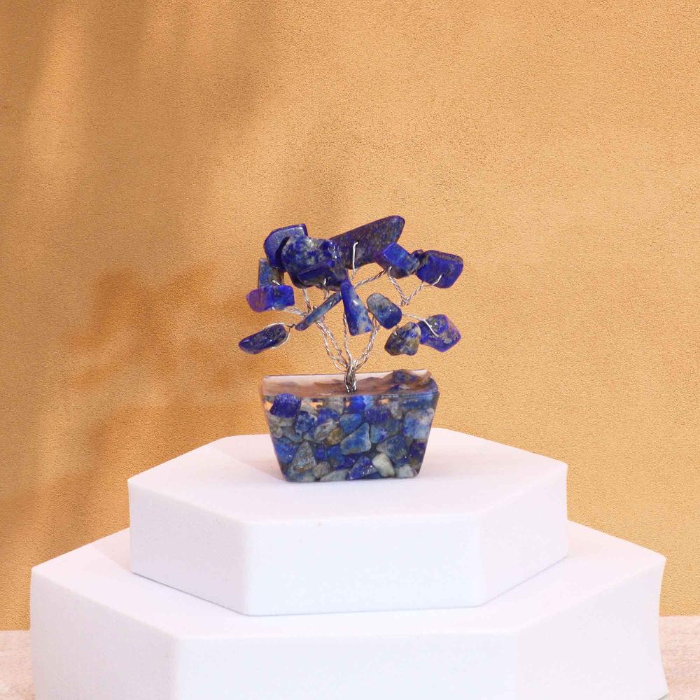 ancient wisdom 12x Mini Gemstone Trees On Orgonite Base - Sodalite (15 stones)