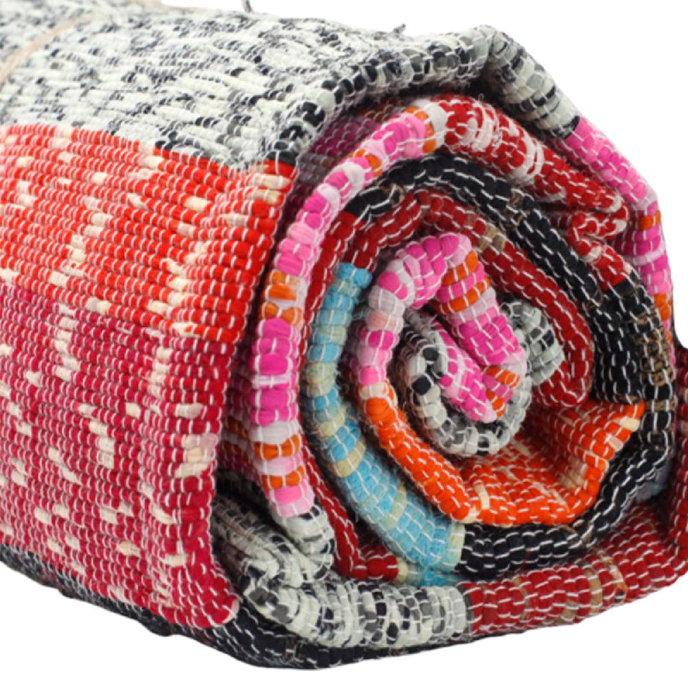 Ancient Wisdom 156 X 90cm Ultra Luxury Rag Rug - Natural