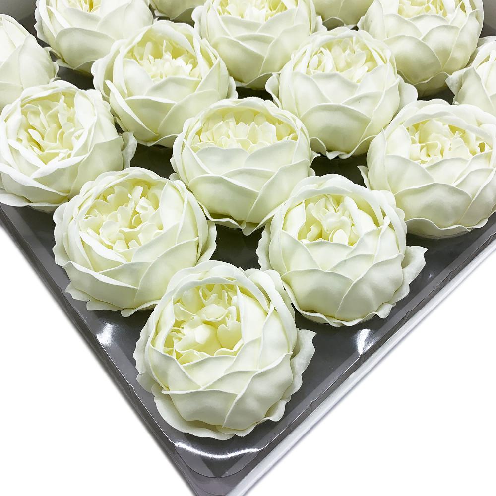Ancient Wisdom 16x Craft Soap Flower - Ext Large Peony - Ivory