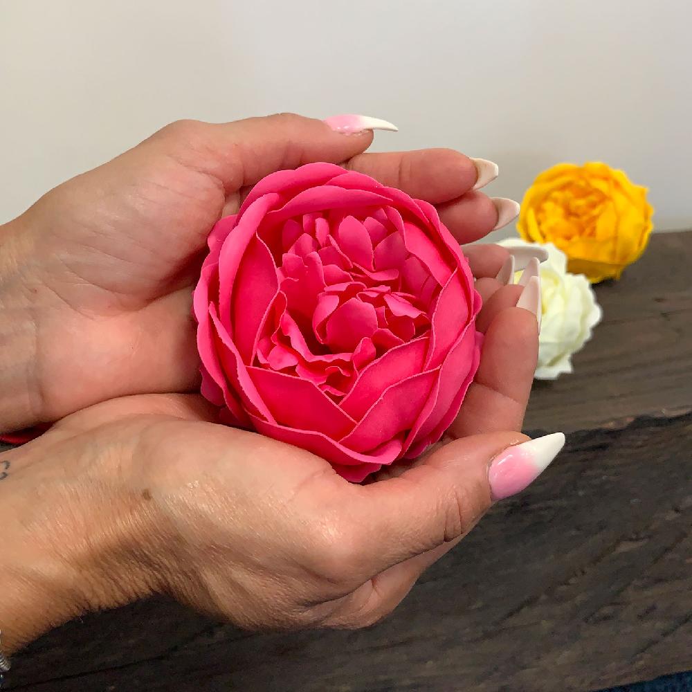 Ancient Wisdom 16x Craft Soap Flower - Ext Large Peony - Pink