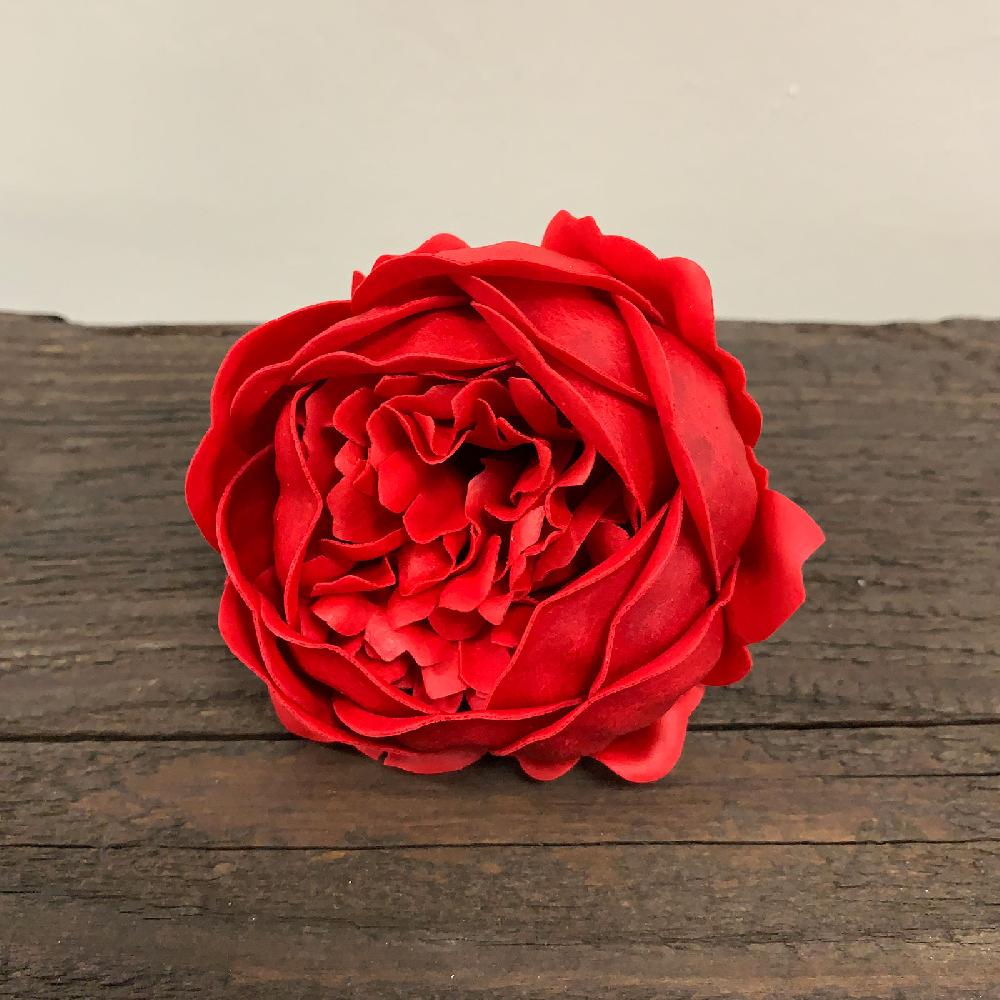 Ancient Wisdom 16x Craft Soap Flower - Ext Large Peony - Red