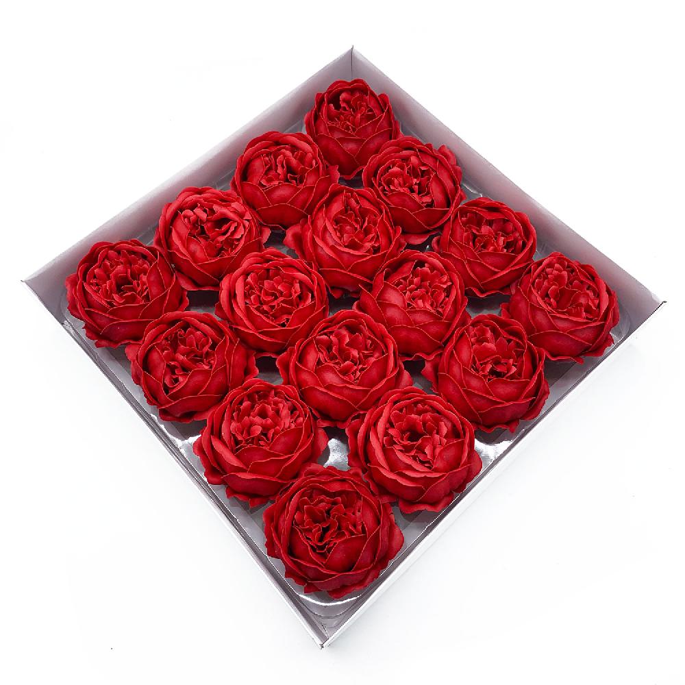 ancient wisdom 16x Craft Soap Flower - Ext Large Peony - Red