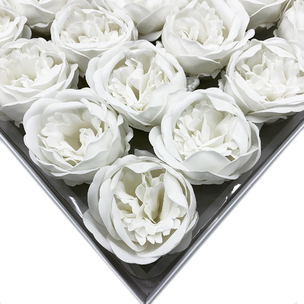 Ancient Wisdom 16x Craft Soap Flower - Ext Large Peony - White