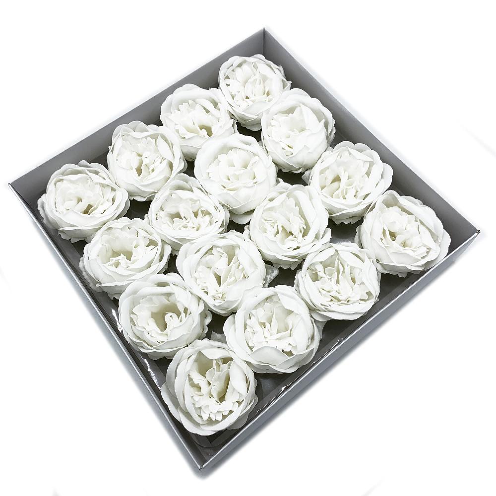 ancient wisdom 16x Craft Soap Flower - Ext Large Peony - White