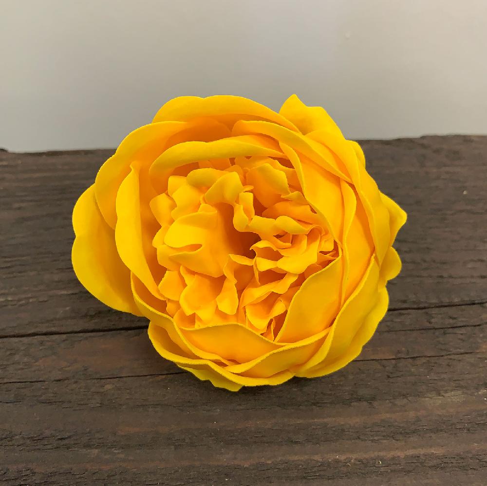Ancient Wisdom 16x Craft Soap Flower - Ext Large Peony - Yellow