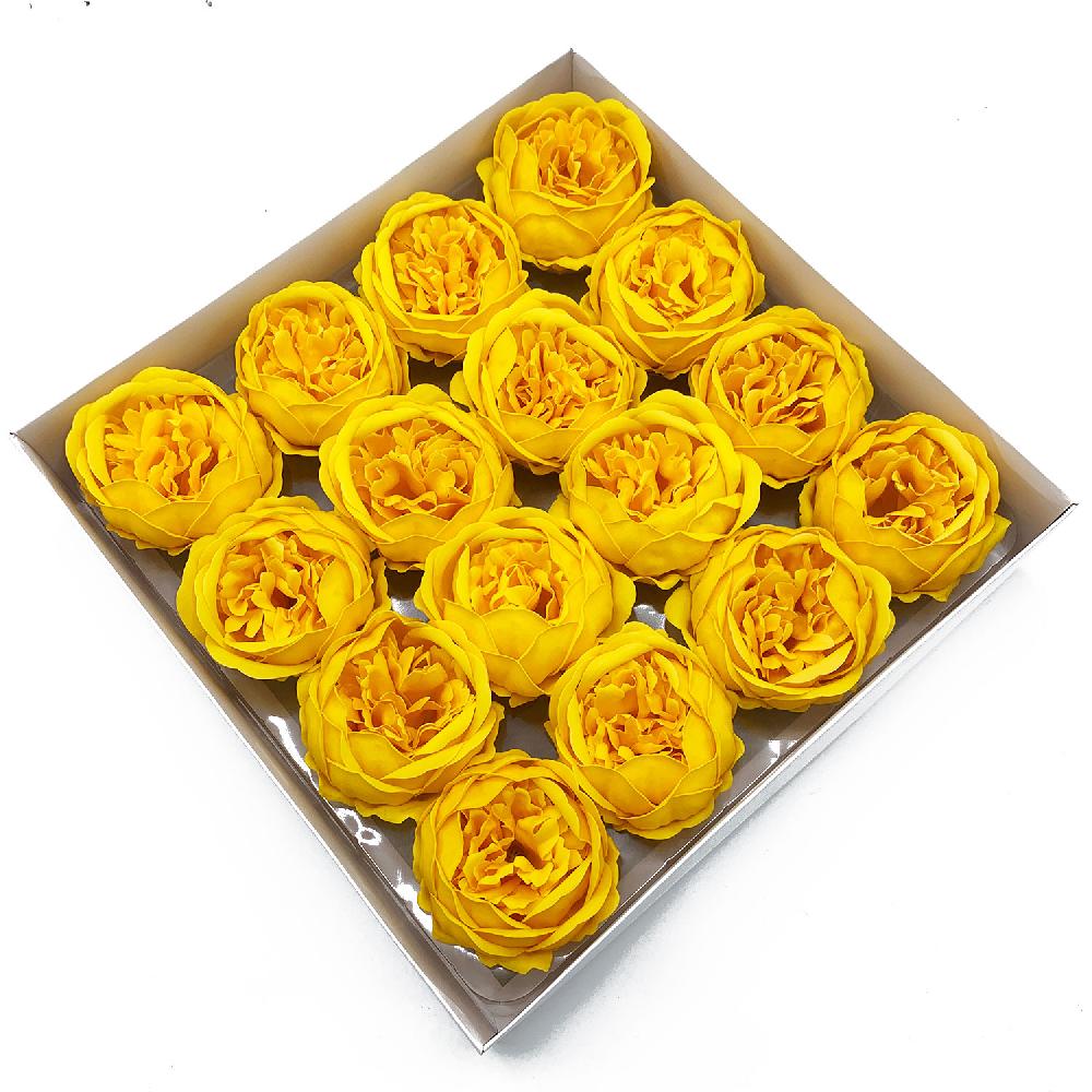 ancient wisdom 16x Craft Soap Flower - Ext Large Peony - Yellow