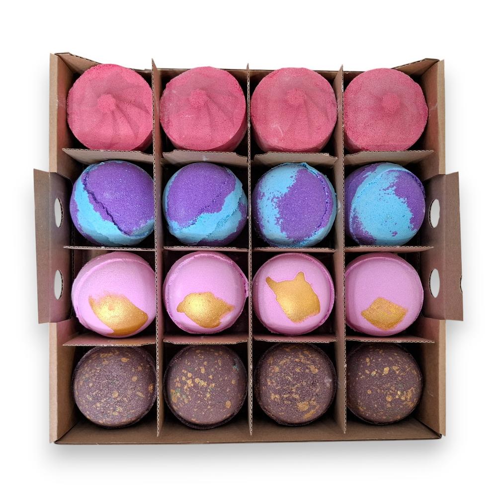 Ancient Wisdom 16x Jumbo Bath Bomb Discovery 4 Of Each Pack Dubai Amethyst Razzle Charlotte